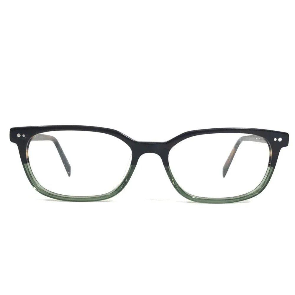 Warby Parker Eyeglasses Frames Lawrence M 723 Brown Green Rectangular 52-15-145
